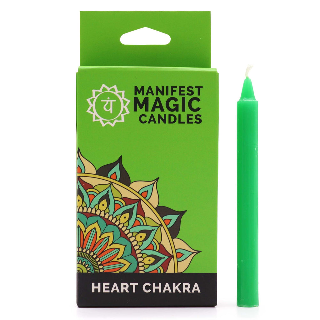 Velas Manifest Chakra Corazón · Pack de 12 (Verde)