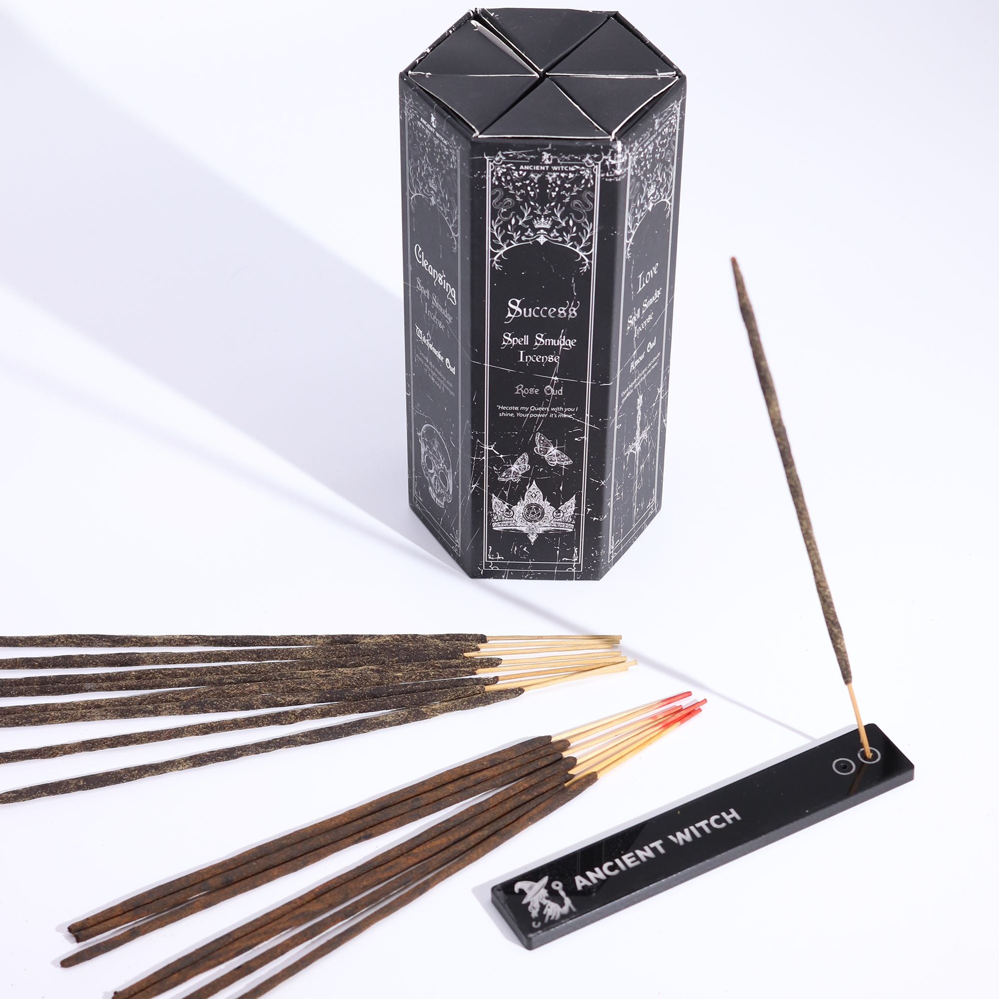 Incienso con forma piramidal - Set de 5 aromas y hechizos de brujas antiguas