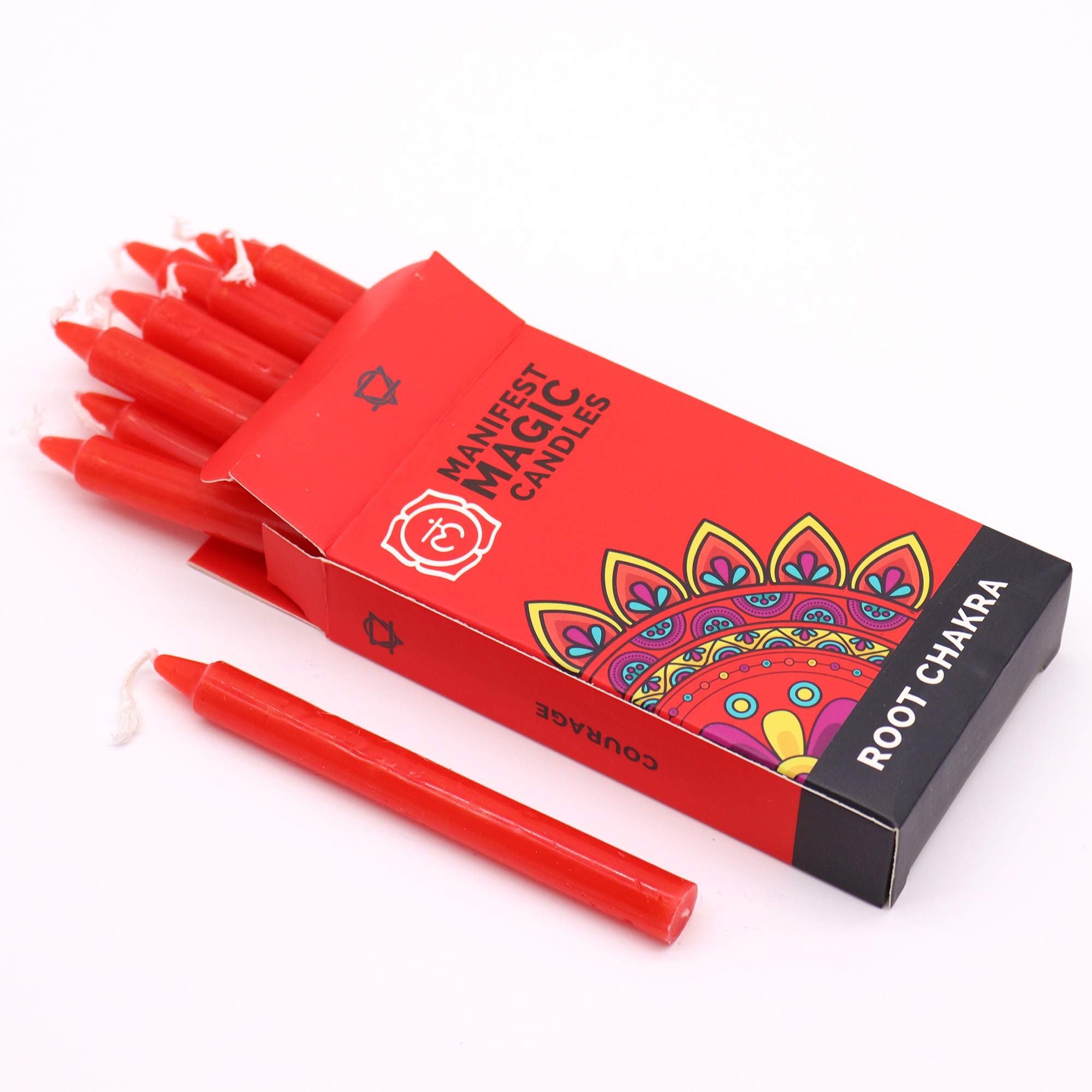 Velas Manifest Chakra Raíz · Pack de 12 (Rojas)