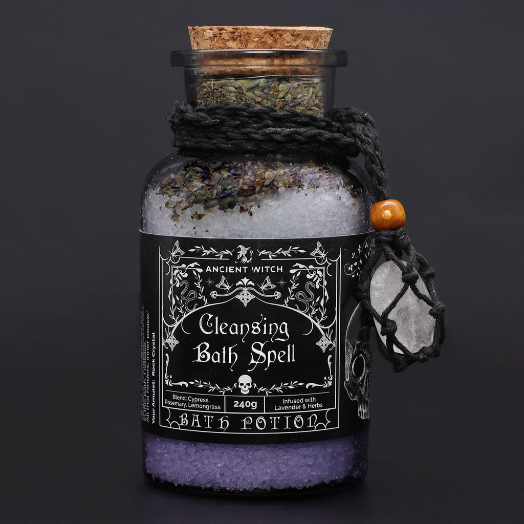 Baño de Bruja Purificación · Poción Ritual con Cristal de Roca