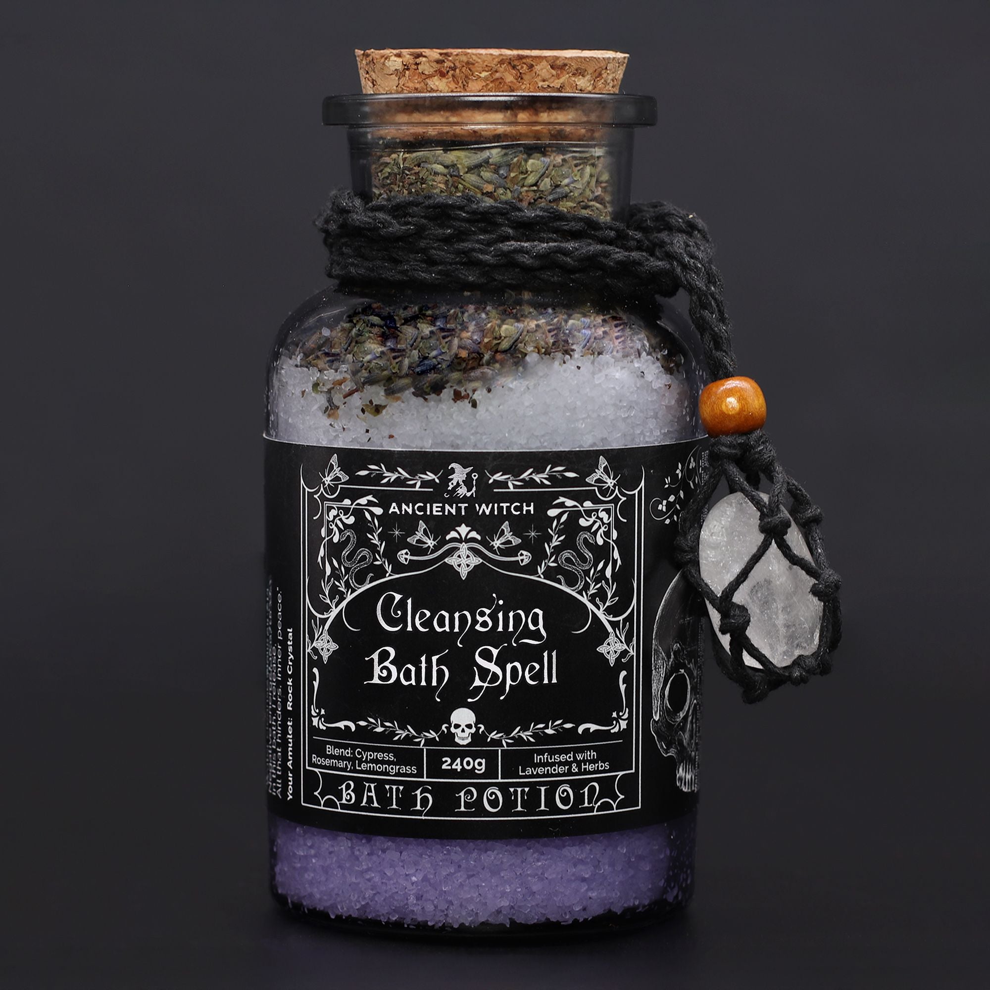 Baño de Bruja Purificación · Poción Ritual con Cristal de Roca