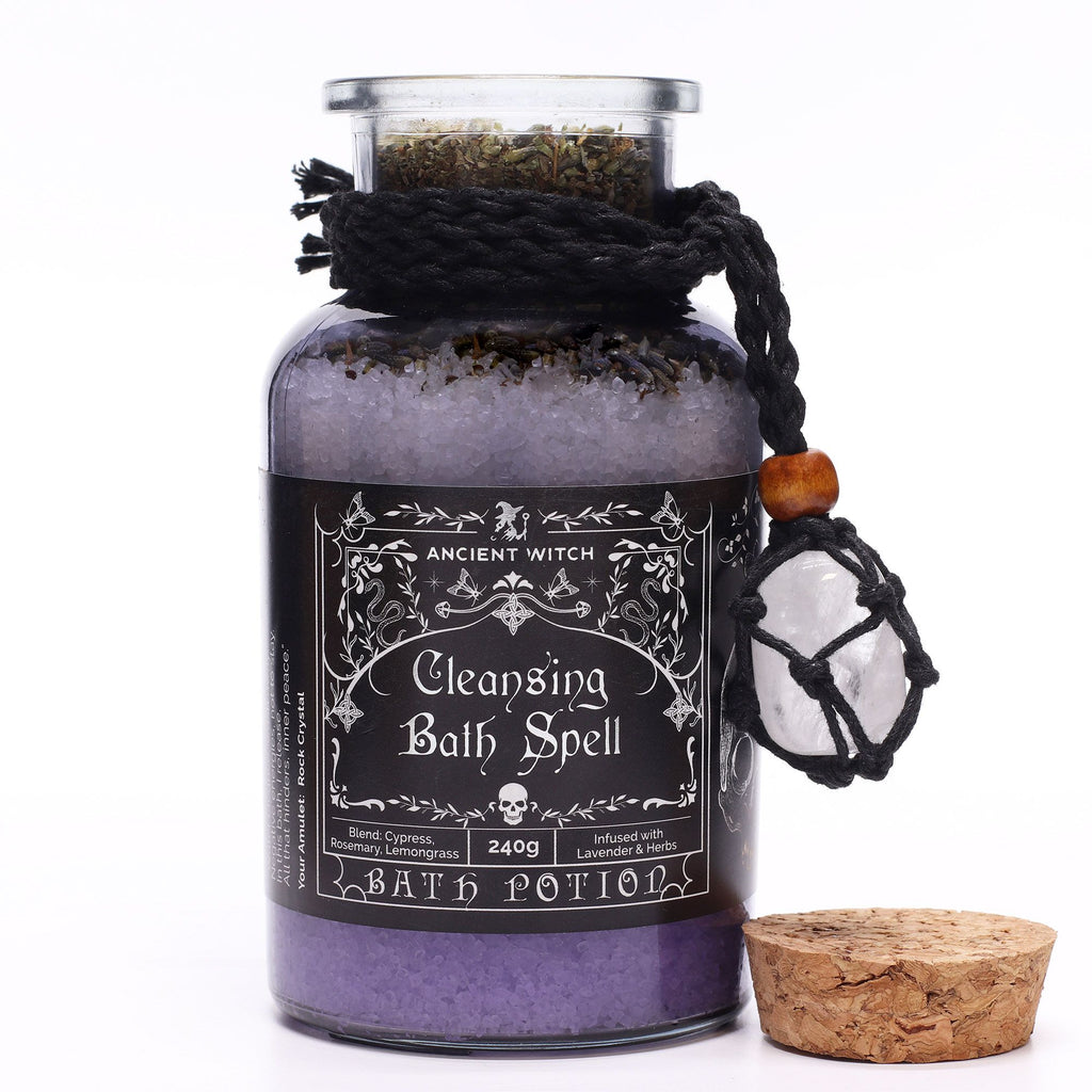 Baño de Bruja Purificación · Poción Ritual con Cristal de Roca
