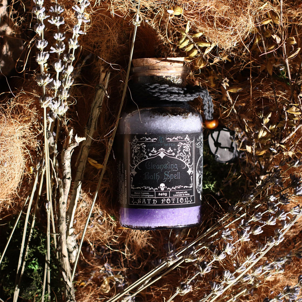 Baño de Bruja Purificación · Poción Ritual con Cristal de Roca
